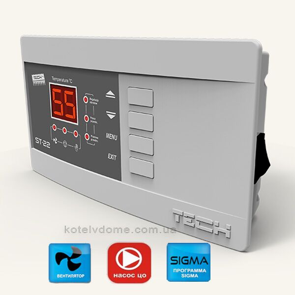 avtomatika tech 22N Автоматика на твердопаливний котел Tech ST-22N